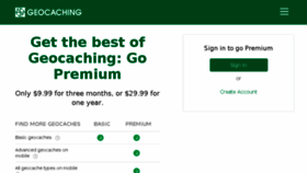 What Payments.geocaching.com website looked like in 2018 (5 years ago)