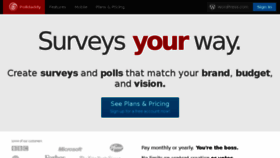 What Poll.fm website looked like in 2018 (5 years ago)