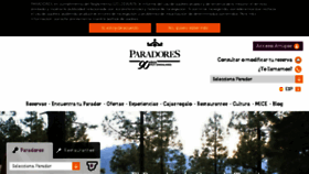 What Paradores.es website looked like in 2018 (5 years ago)