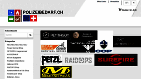 What Polizeibedarf.ch website looked like in 2018 (5 years ago)