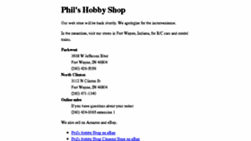 What Philshobbyshop.com website looked like in 2018 (5 years ago)