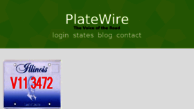 What Platewire.com website looked like in 2018 (5 years ago)
