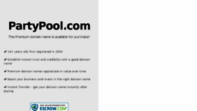 What Partypool.com website looked like in 2018 (5 years ago)