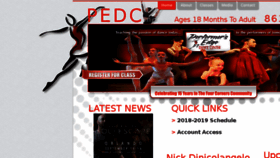What Performersedgedance.com website looked like in 2018 (5 years ago)