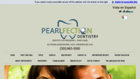 What Pearlfectiondentistry.com website looked like in 2018 (5 years ago)