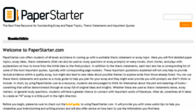 What Paperstarter.com website looked like in 2018 (5 years ago)