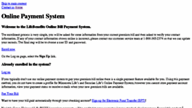 What Payments.lifebenefits.com website looked like in 2018 (5 years ago)