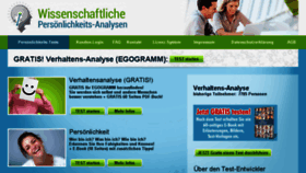 What Persoenlichkeits-analysen.info website looked like in 2018 (5 years ago)