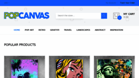 What Popcanvas.co website looked like in 2018 (6 years ago)