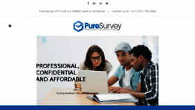 What Puresurvey.co.za website looked like in 2018 (5 years ago)