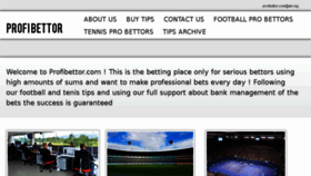 What Profibettor.com website looked like in 2018 (5 years ago)