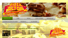 What Pizza-factory.de website looked like in 2018 (5 years ago)