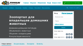 What Ptichka.ru website looked like in 2018 (5 years ago)
