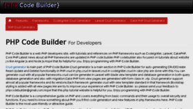 What Phpcodebuilder.com website looked like in 2018 (5 years ago)