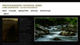 What Photographingnationalparks.com website looked like in 2018 (5 years ago)