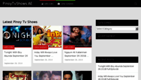 What Pinoytv.ae website looked like in 2018 (5 years ago)