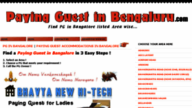 What Payingguestinbengaluru.com website looked like in 2018 (5 years ago)