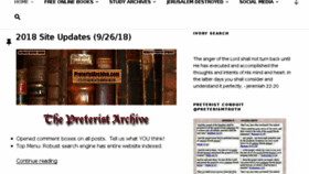 What Preteristarchive.com website looked like in 2018 (5 years ago)