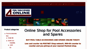 What Pooltablespares.co.za website looked like in 2018 (5 years ago)