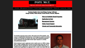 What Popemgt.com website looked like in 2018 (5 years ago)