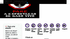 What Proanima.org.br website looked like in 2018 (5 years ago)