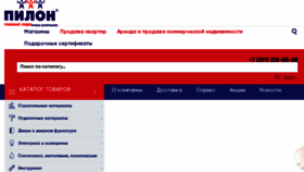 What Pilon.ru website looked like in 2018 (5 years ago)