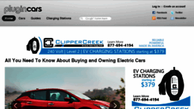 What Plugincars.com website looked like in 2018 (5 years ago)