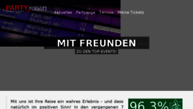 What Party.reisen website looked like in 2018 (5 years ago)