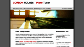 What Pianotunerlondon.co.uk website looked like in 2018 (5 years ago)