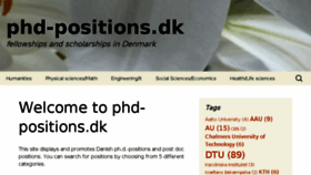 What Phd-positions.dk website looked like in 2018 (5 years ago)