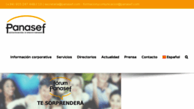 What Panasef.com website looked like in 2018 (5 years ago)