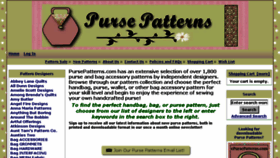 What Pursepatterns.com website looked like in 2018 (5 years ago)