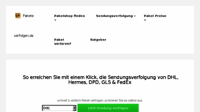 What Pakete-verfolgen.de website looked like in 2018 (5 years ago)