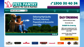 What Petspantry.com.au website looked like in 2018 (5 years ago)
