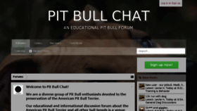 What Pitbull-chat.com website looked like in 2018 (5 years ago)