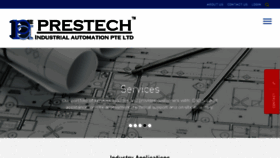 What Prestech.com.sg website looked like in 2018 (5 years ago)