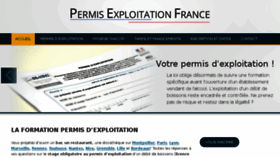What Permis-exploitation-france.fr website looked like in 2018 (5 years ago)