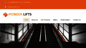 What Pioneerlifts.co.in website looked like in 2018 (5 years ago)
