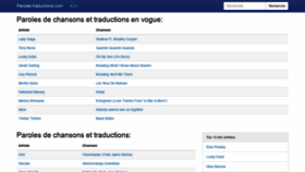 What Paroles-traductions.com website looked like in 2018 (5 years ago)