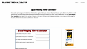 What Playingtimecalculator.com website looked like in 2018 (5 years ago)