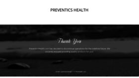 What Preventics.com website looked like in 2018 (5 years ago)