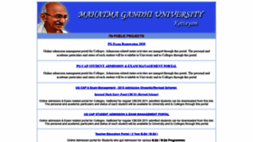 What Projects.mgu.ac.in website looked like in 2018 (5 years ago)