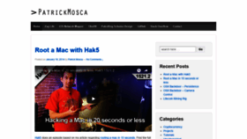 What Patrickmosca.com website looked like in 2018 (5 years ago)