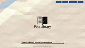 What Peerlibrary.org website looked like in 2018 (5 years ago)