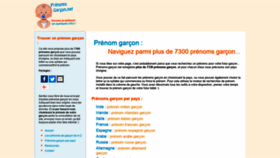 What Prenoms-garcon.net website looked like in 2018 (5 years ago)