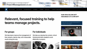 What Projectmanagement.co.za website looked like in 2018 (5 years ago)