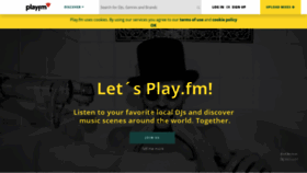 What Play.fm website looked like in 2018 (5 years ago)