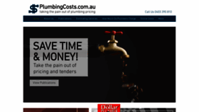 What Plumbingcosts.com.au website looked like in 2018 (5 years ago)