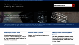 What Passports.govt.nz website looked like in 2018 (5 years ago)