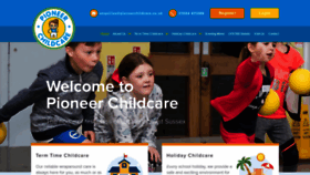 What Pioneerchildcare.co.uk website looked like in 2018 (5 years ago)